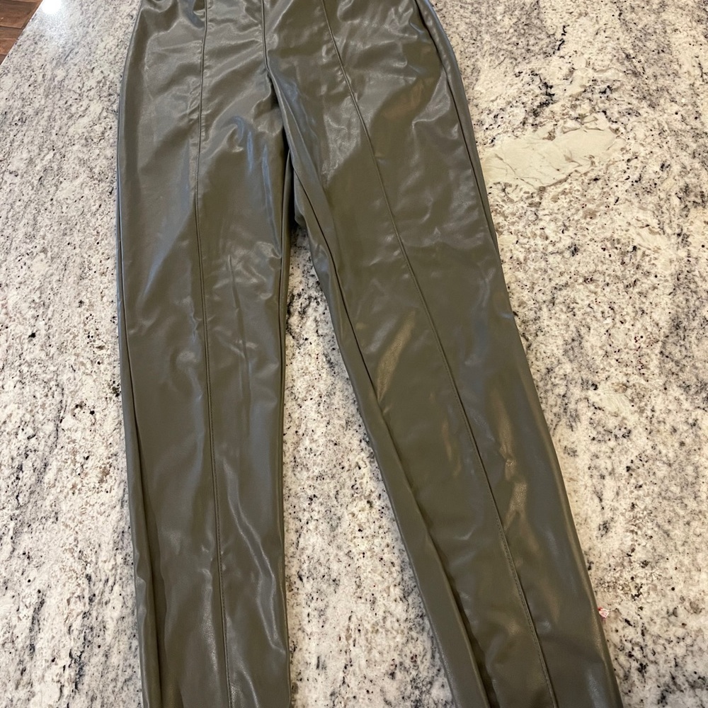 Faux leather pant